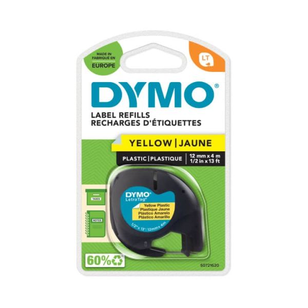 DYMO S0721620 labelprinter-tape Zwart op geel (S0721620)