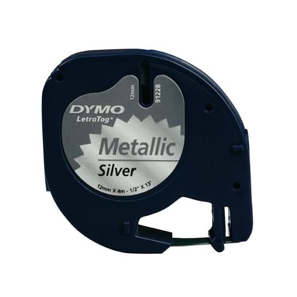 DYMO S0721730 labelprinter-tape Zwart op metallic (S0721730)