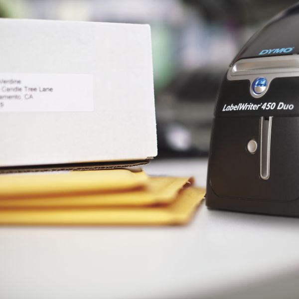 DYMO LabelWriter 450 Duo-labelmaker | Directe thermische labelprinter | Snel afdrukken van labels, barcodes en meer | Drukt zowel op LW-labels als plastic D1-labels af (S0838920)