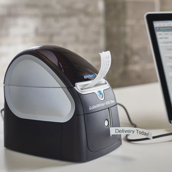 DYMO LabelWriter 450 Duo-labelmaker | Directe thermische labelprinter | Snel afdrukken van labels, barcodes en meer | Drukt zowel op LW-labels als plastic D1-labels af (S0838920)
