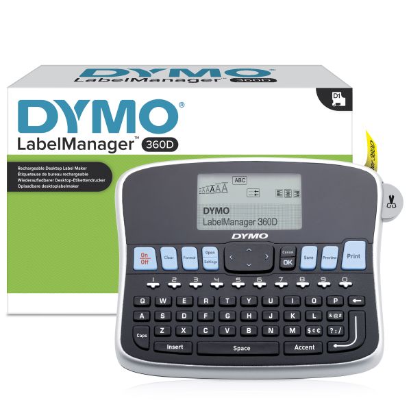 DYMO LabelManager 360D labelprinter Thermo transfer 180 x 180 DPI 12 mm/sec Bedraad D1 QWERTY (S0879490)