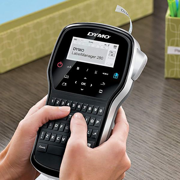 DYMO LabelManager 260-labelprinter | Oplaadbare labelmaker met QWERTY-toetsenbord | Inclusief zwart-wit D1-labeltape (12 mm) | Voor thuis en op kantoor (S0968920)