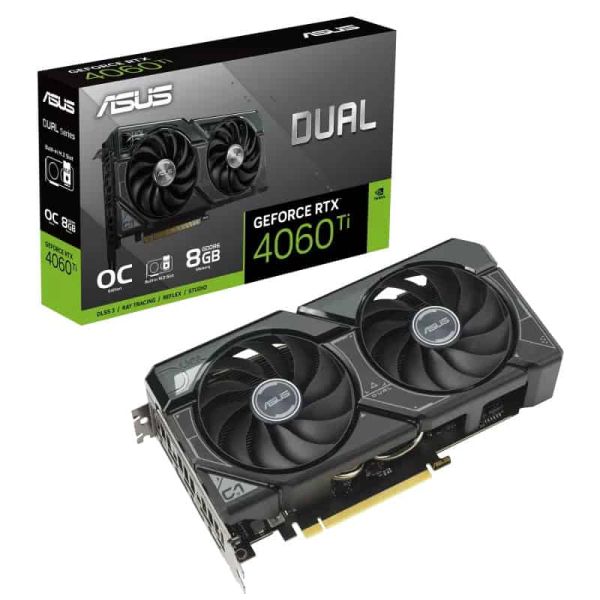 ASUS Dual -RTX4060TI-O8G-SSD NVIDIA GeForce RTX 4060 Ti 8 GB GDDR6 (90YV0JS0-M0NA00)