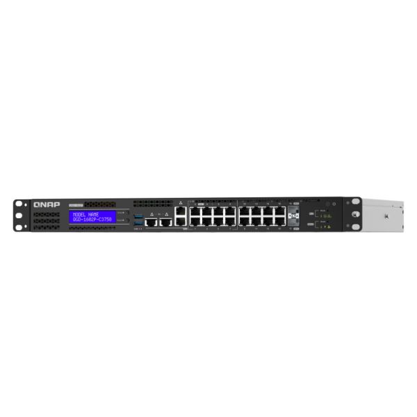 QNAP QGD-1602 Managed L2 Gigabit Ethernet (10/100/1000) 1U Zwart, Grijs (QGD-1602-C3558-8G)