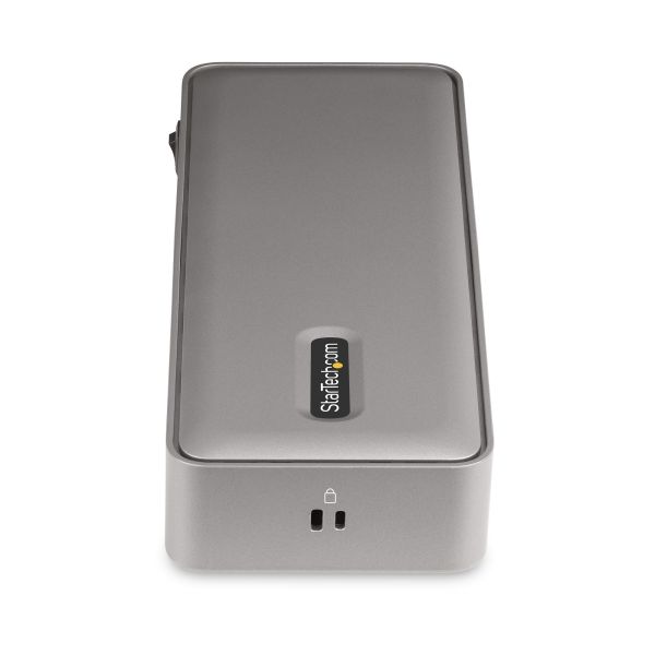 StarTech.com Dual-Laptop USB-C KVM Docking Station, Dual Monitor 4K 60Hz DisplayPort Dock, 5-Port USB Hub, GbE, 90W/45W Power Delivery voor Twee Laptops, Windows/Mac, Dual Host KVM Dock (129UE-USBC-KVM-DOCK)