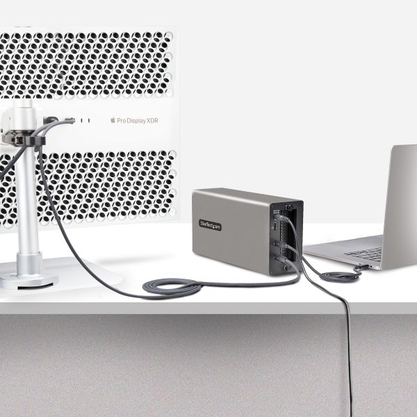StarTech.com Thunderbolt 3 PCIe Box, Externe Behuizing met Twee PCI Express Slots, PCIe Expansion Chassis voor Laptops/Desktops/All-In-Ones, 8K/4K Output Via TB3/DP 1.4 Poorten, Voor Video Capture/Glasvezel/Ethernet Kaarten (2TBT3-PCIE-ENCLOSURE)
