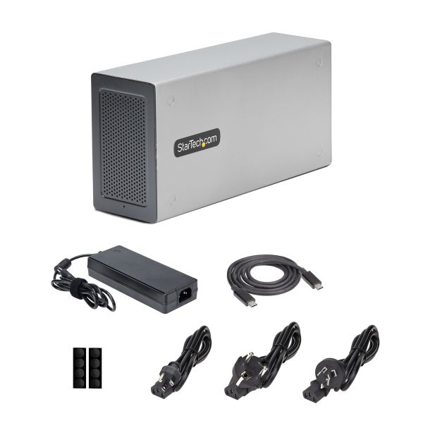 StarTech.com Thunderbolt 3 PCIe Box, Externe Behuizing met Twee PCI Express Slots, PCIe Expansion Chassis voor Laptops/Desktops/All-In-Ones, 8K/4K Output Via TB3/DP 1.4 Poorten, Voor Video Capture/Glasvezel/Ethernet Kaarten (2TBT3-PCIE-ENCLOSURE)