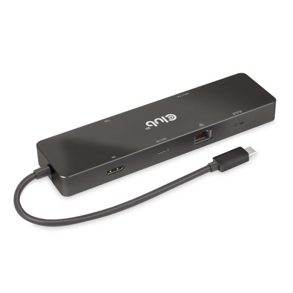 CLUB3D USB3.2 Gen2 Type-C, 6-in-1 Dual Displays Portable Dock with USB Type-C Video 4K60Hz (CSV-1584)