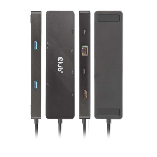 CLUB3D USB3.2 Gen2 Type-C, 6-in-1 Dual Displays Portable Dock with USB Type-C Video 4K60Hz (CSV-1584)