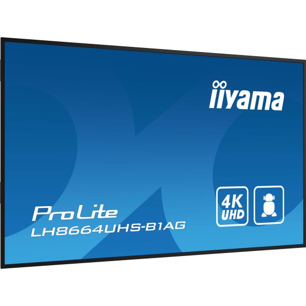 iiyama PROLITE Digitaal A-kaart 2,18 m (86") LED Wifi 500 cd/m² 4K Ultra HD Zwart Type processor Android 11 24/7 (LH8664UHS-B1AG)