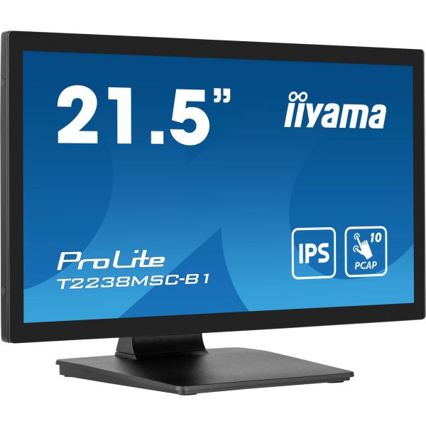 iiyama ProLite T2238MSC-B1 computer monitor 54,6 cm (21.5") 1920 x 1080 Pixels Full HD LED Touchscreen Zwart (T2238MSC-B1)