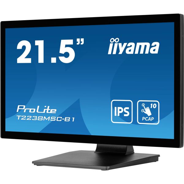 iiyama ProLite T2238MSC-B1 computer monitor 54,6 cm (21.5") 1920 x 1080 Pixels Full HD LED Touchscreen Zwart (T2238MSC-B1)