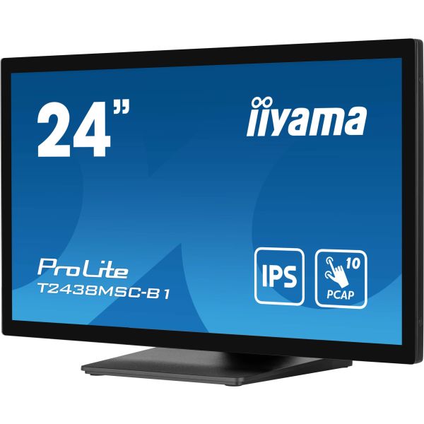 iiyama ProLite computer monitor 60,5 cm (23.8") 1920 x 1080 Pixels Full HD LED Touchscreen Zwart (T2438MSC-B1)