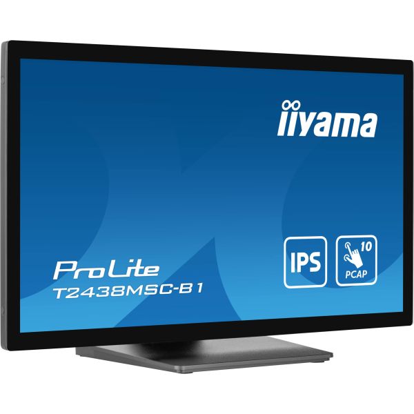 iiyama ProLite computer monitor 60,5 cm (23.8") 1920 x 1080 Pixels Full HD LED Touchscreen Zwart (T2438MSC-B1)
