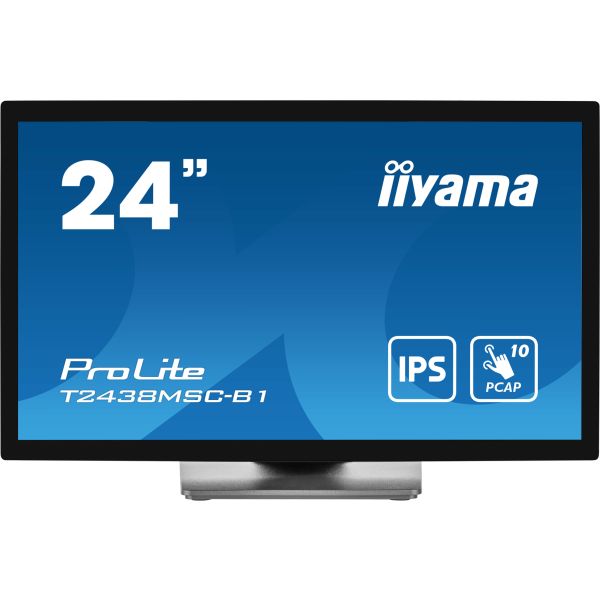 iiyama ProLite T2438MSC-B1 computer monitor 60,5 cm (23.8") 1920 x 1080 Pixels Full HD LED Touchscreen Zwart (T2438MSC-B1) iiyama ProLite T2438MSC-B1 computer monitor 60,5 cm (23.8") 1920 x 1080 Pixels Full HD LED Touchscreen Zwart (T2438MSC-B1)
