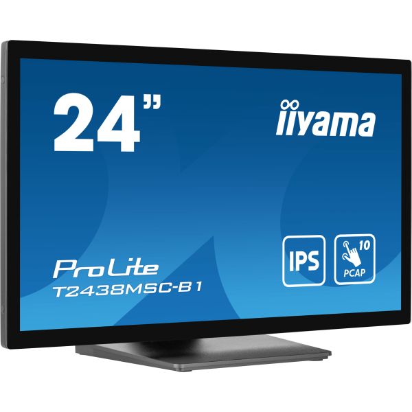 iiyama ProLite T2438MSC-B1 computer monitor 60,5 cm (23.8") 1920 x 1080 Pixels Full HD LED Touchscreen Zwart (T2438MSC-B1) iiyama ProLite T2438MSC-B1 computer monitor 60,5 cm (23.8") 1920 x 1080 Pixels Full HD LED Touchscreen Zwart (T2438MSC-B1)