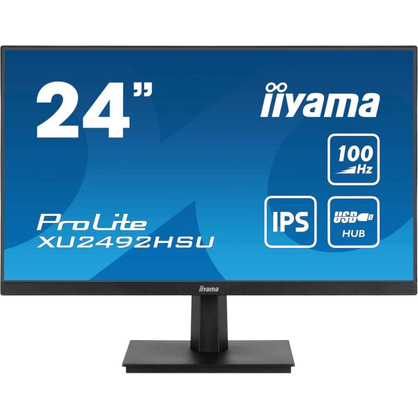 iiyama ProLite XU2492HSU-B6 computer monitor 60,5 cm (23.8") 1920 x 1080 Pixels Full HD LED Zwart (XU2492HSU-B6) iiyama ProLite XU2492HSU-B6 computer monitor 60,5 cm (23.8") 1920 x 1080 Pixels Full HD LED Zwart (XU2492HSU-B6)