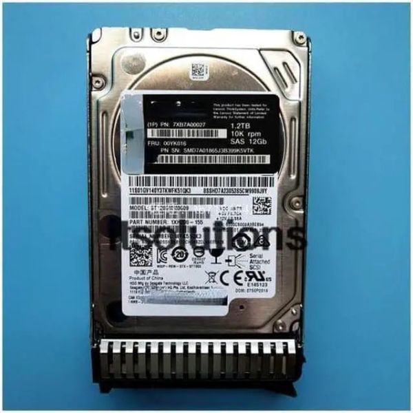 Lenovo ThinkSystem 2.5in 1.2TB 10K SAS 12Gb Hot Swap 512n HDD (00YK016)