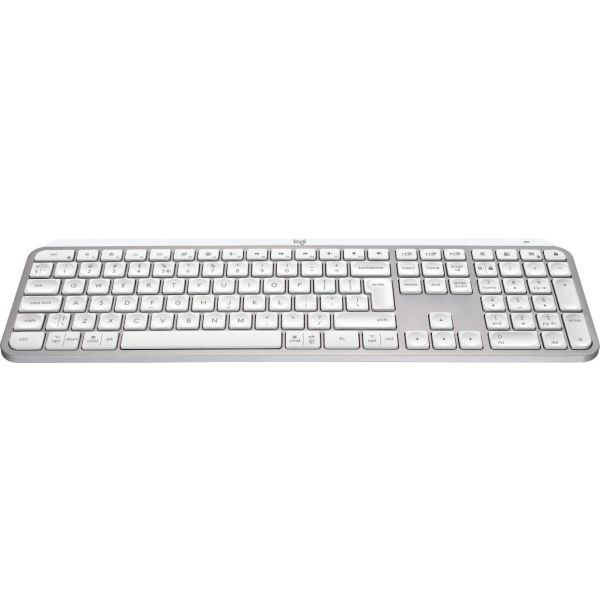 Logitech MX Keys S toetsenbord Universeel RF-draadloos + Bluetooth QWERTY US International Aluminium, Wit (920-011588)