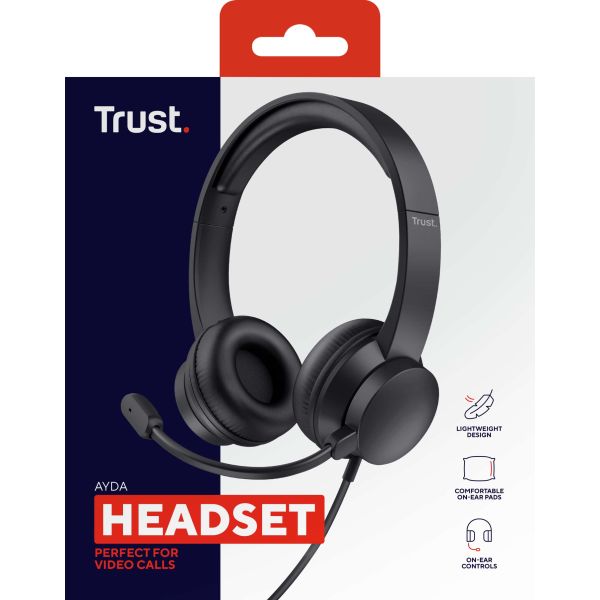 Trust Ayda – Headset met microfoon voor PC en Laptop met 3.5mm aansluiting (25087) Trust Ayda – Headset met microfoon voor PC en Laptop met 3.5mm aansluiting (25087)