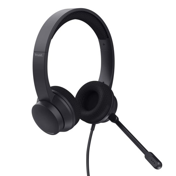 Trust Ayda ENC Headset - Evironmental Noise cancelling headset – USB-aansluiting – Microfoon met ENC – Zwart (25089)