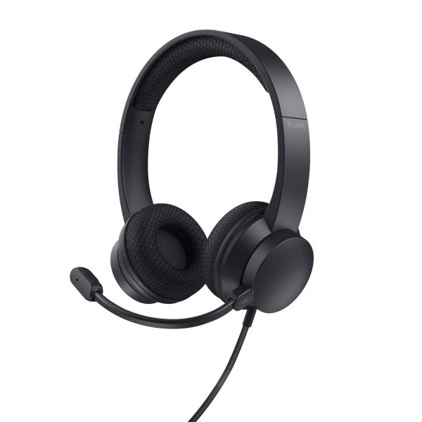 Trust Ayda ENC Headset - Evironmental Noise cancelling headset – USB-aansluiting – Microfoon met ENC – Zwart (25089)