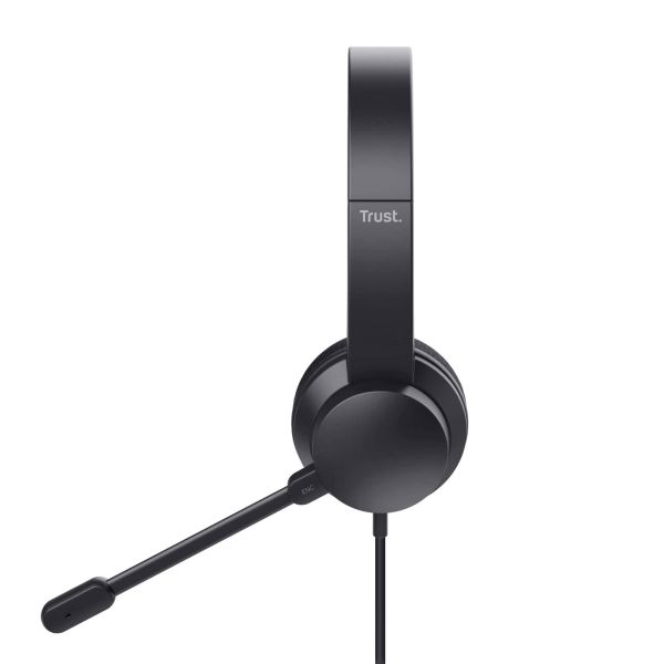 Trust Ayda ENC Headset - Evironmental Noise cancelling headset – USB-aansluiting – Microfoon met ENC – Zwart (25089)