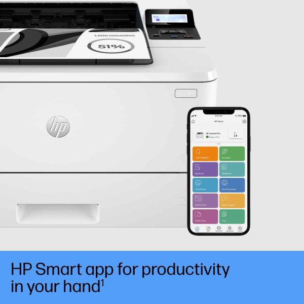 HP LaserJet Pro 4002dn printer, Zwart-wit, Printer voor Kleine en middelgrote ondernemingen, Print, Dubbelzijdig printen; Eerste pagina snel gereed; Energiezuinig; Compact formaat; Optimale beveiliging (2Z605F)