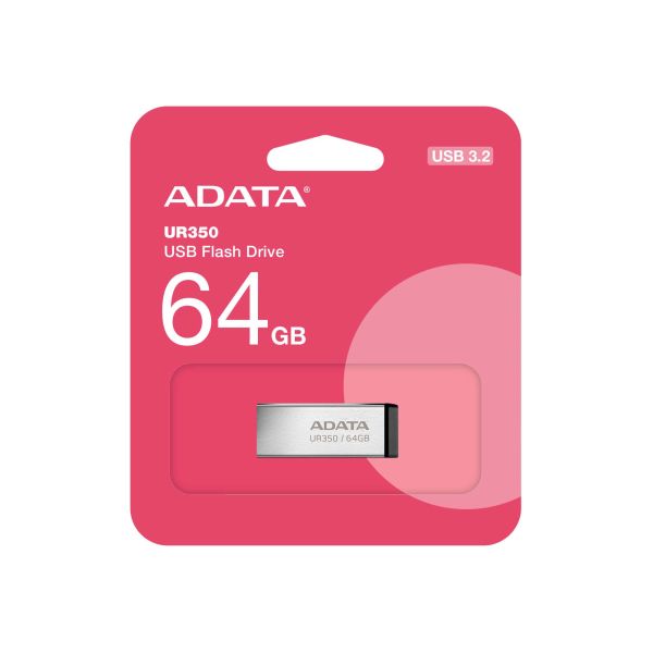 ADATA UR350 USB flash drive 64 GB USB Type-A 3.2 Gen 1 (3.1 Gen 1) Zwart (65297757BA01C12)