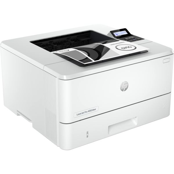 HP LaserJet Pro HP 4002dwe printer, Zwart-wit, Printer voor Kleine en middelgrote ondernemingen, Print, Draadloos; HP+; Geschikt voor HP Instant Ink; Printen vanaf een telefoon of tablet (2Z606F)