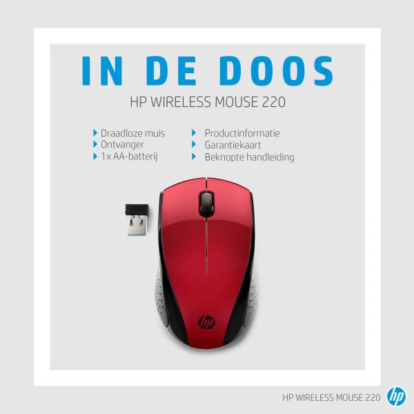 HP draadloze muis 220 (avondrood) (7KX10AA) HP draadloze muis 220 (avondrood) (7KX10AA)