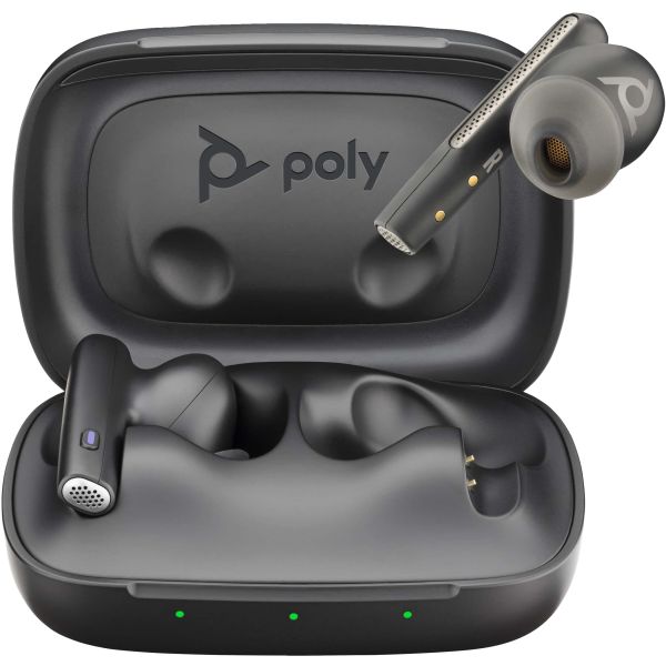 POLY Voyager Free 60 UC M Carbon Black Earbuds + BT700 USB-C-adapter + oplaadcase basis (7Y8L8AA)