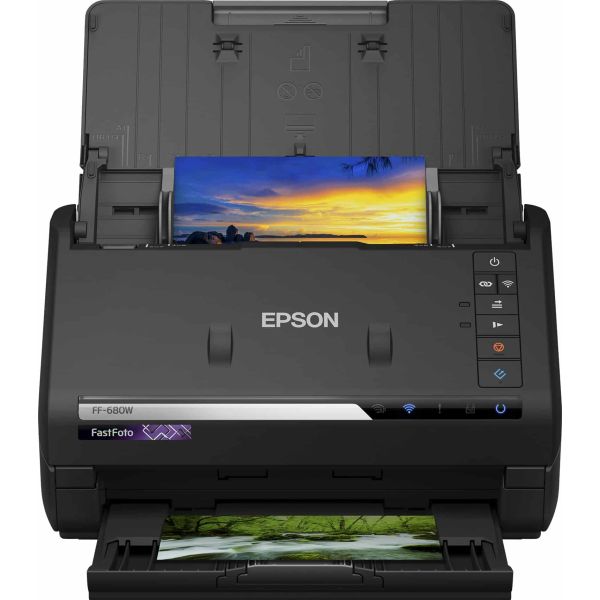 Epson FastFoto FF-680W snelle A4-fotoscanner met automatische invoer en Wi-Fi-connectiviteit (B11B237401)