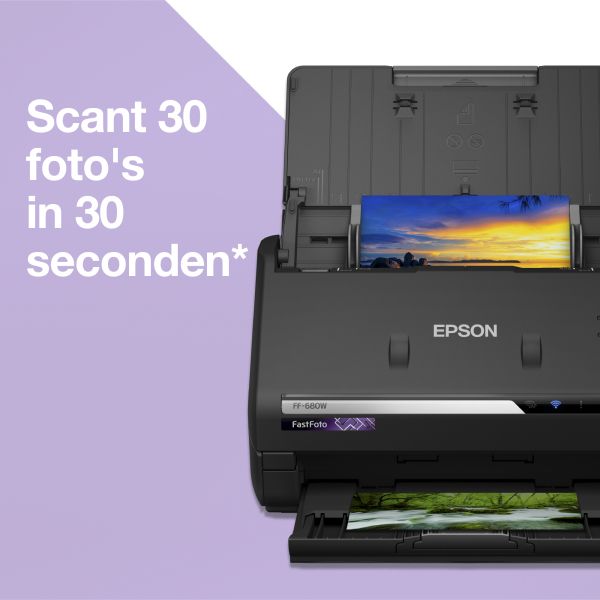 Epson FastFoto FF-680W snelle A4-fotoscanner met automatische invoer en Wi-Fi-connectiviteit (B11B237401)