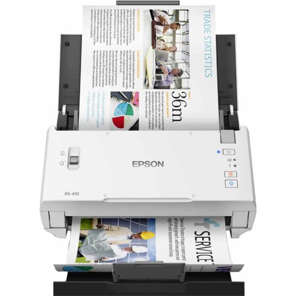 Epson WorkForce DS-410 compacte zakelijke sheet-fed A4-scanner met automatische documentinvoer voor 50 vellen en Document Capture Pro-software (B11B249401)