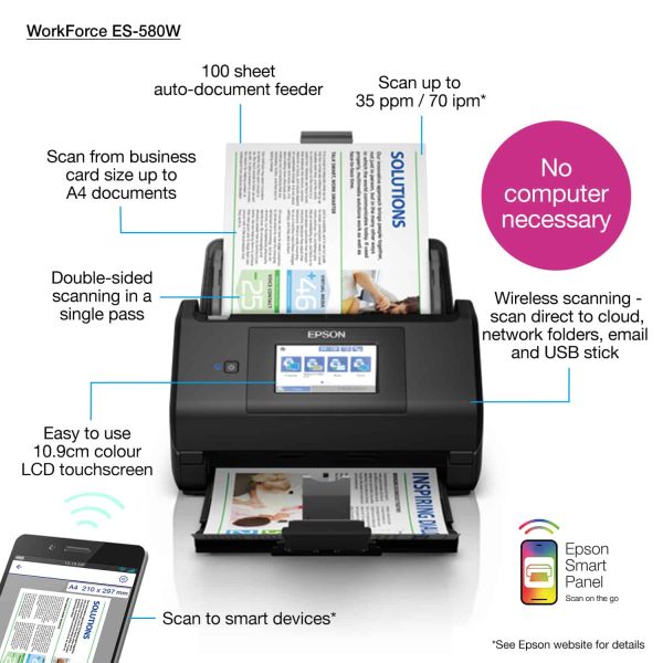 Epson WorkForce ES-580W (B11B258401)