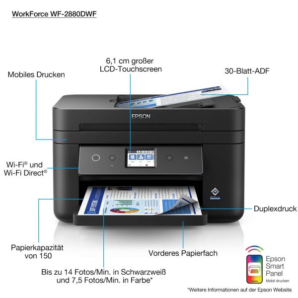 Epson WorkForce WF-2880DWF (C11CG28406)