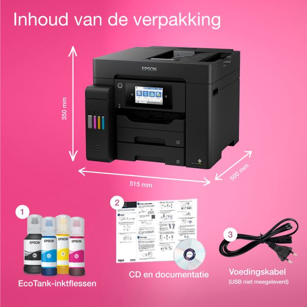 Epson EcoTank ET-5850 A4 multifunctionele Wi-Fi-printer met inkttank en fax (C11CJ29401)