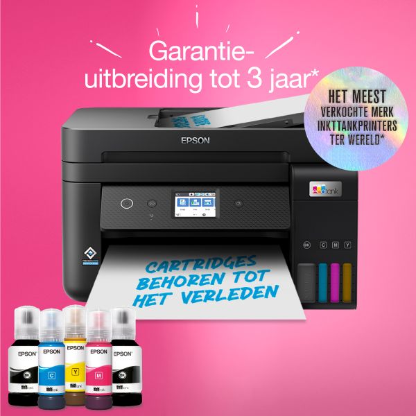 Epson EcoTank ET-4850 A4 multifunctionele Wi-Fi-printer met inkttank, inclusief tot 3 jaar inkt (C11CJ60402)