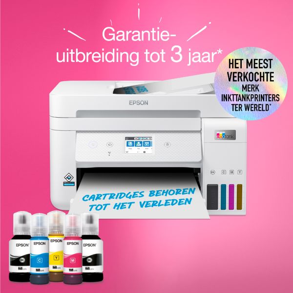 Epson EcoTank ET-4856 A4 multifunctionele Wi-Fi-printer met inkttank, inclusief tot 3 jaar inkt (C11CJ60407)