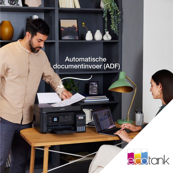 Epson EcoTank ET-3850 A4 multifunctionele Wi-Fi-printer met inkttank, inclusief tot 3 jaar inkt (C11CJ61402)