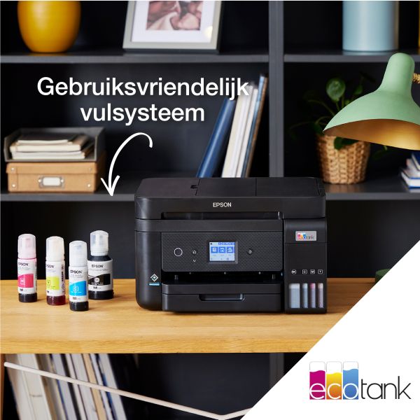 Epson EcoTank ET-3850 A4 multifunctionele Wi-Fi-printer met inkttank, inclusief tot 3 jaar inkt (C11CJ61402)