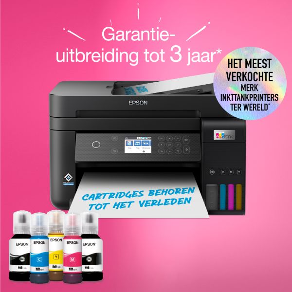 Epson EcoTank ET-3850 A4 multifunctionele Wi-Fi-printer met inkttank, inclusief tot 3 jaar inkt (C11CJ61402)