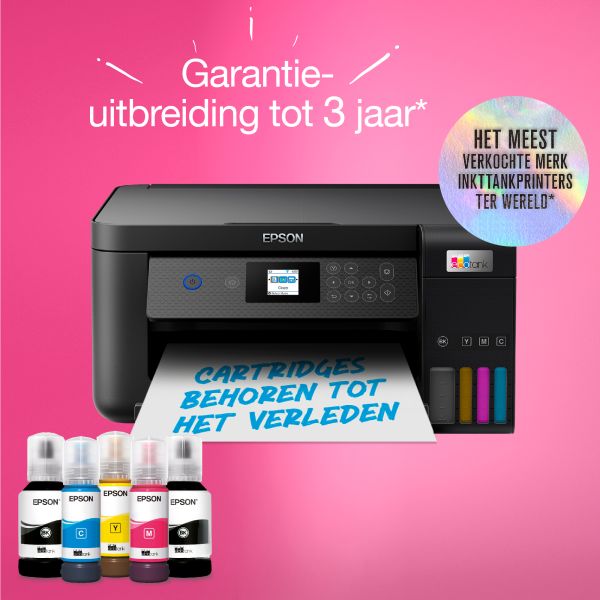 Epson EcoTank ET-2850 A4 multifunctionele Wi-Fi-printer met inkttank, inclusief tot 3 jaar inkt (C11CJ63405)