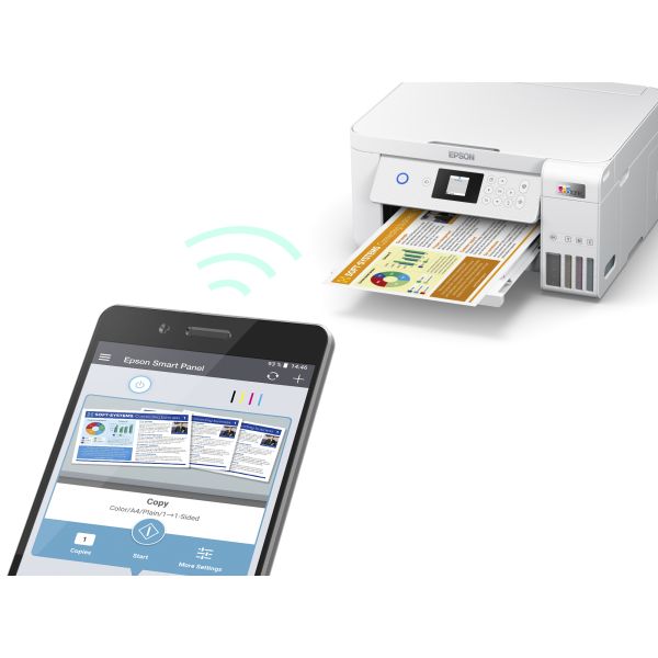 Epson EcoTank ET-2856 A4 multifunctionele Wi-Fi-printer met inkttank, inclusief tot 3 jaar inkt (C11CJ63406)