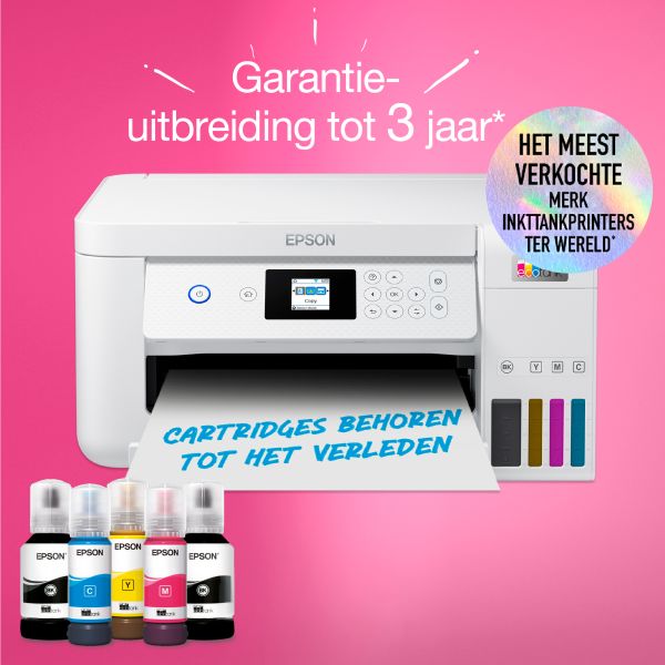 Epson EcoTank ET-2856 A4 multifunctionele Wi-Fi-printer met inkttank, inclusief tot 3 jaar inkt (C11CJ63406)
