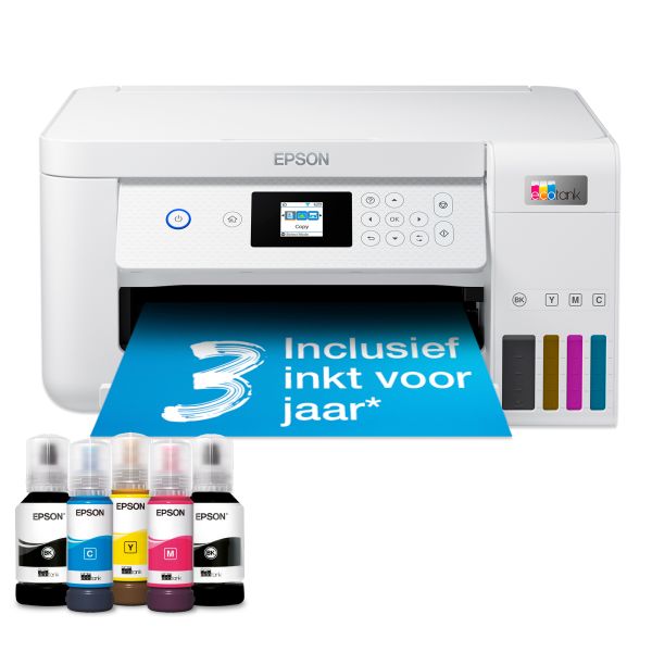 Epson EcoTank ET-2856 A4 multifunctionele Wi-Fi-printer met inkttank, inclusief tot 3 jaar inkt (C11CJ63406)