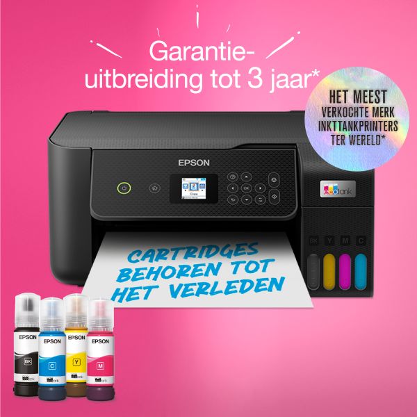Epson EcoTank ET-2821 A4 multifunctionele Wi-Fi-printer met inkttank, inclusief tot 3 jaar inkt (C11CJ66405) Epson EcoTank ET-2821 A4 multifunctionele Wi-Fi-printer met inkttank, inclusief tot 3 jaar inkt (C11CJ66405)