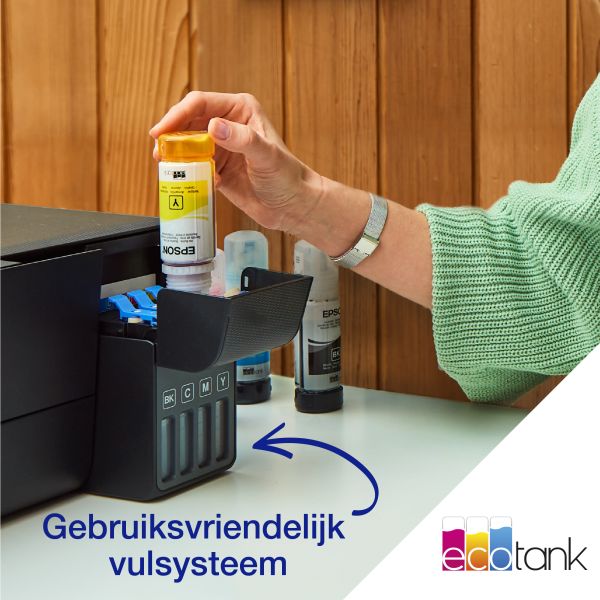 Epson EcoTank ET-2811 A4 multifunctionele Wi-Fi-printer met inkttank, inclusief tot 3 jaar inkt (C11CJ67404) Epson EcoTank ET-2811 A4 multifunctionele Wi-Fi-printer met inkttank, inclusief tot 3 jaar inkt (C11CJ67404)