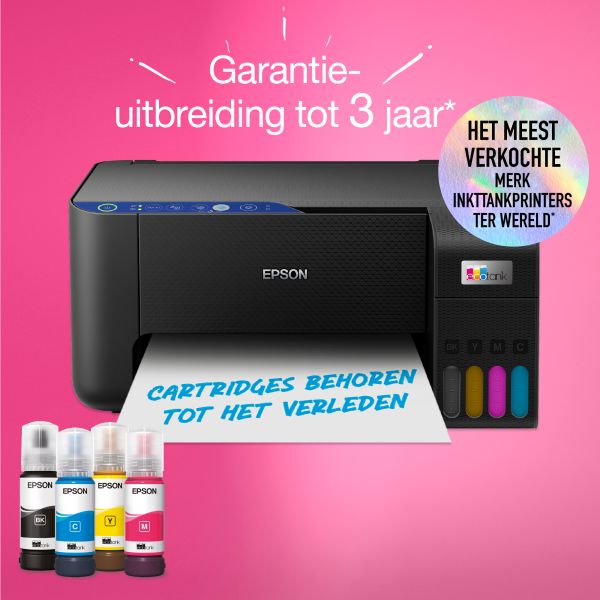Epson EcoTank ET-2811 A4 multifunctionele Wi-Fi-printer met inkttank, inclusief tot 3 jaar inkt (C11CJ67404) Epson EcoTank ET-2811 A4 multifunctionele Wi-Fi-printer met inkttank, inclusief tot 3 jaar inkt (C11CJ67404)